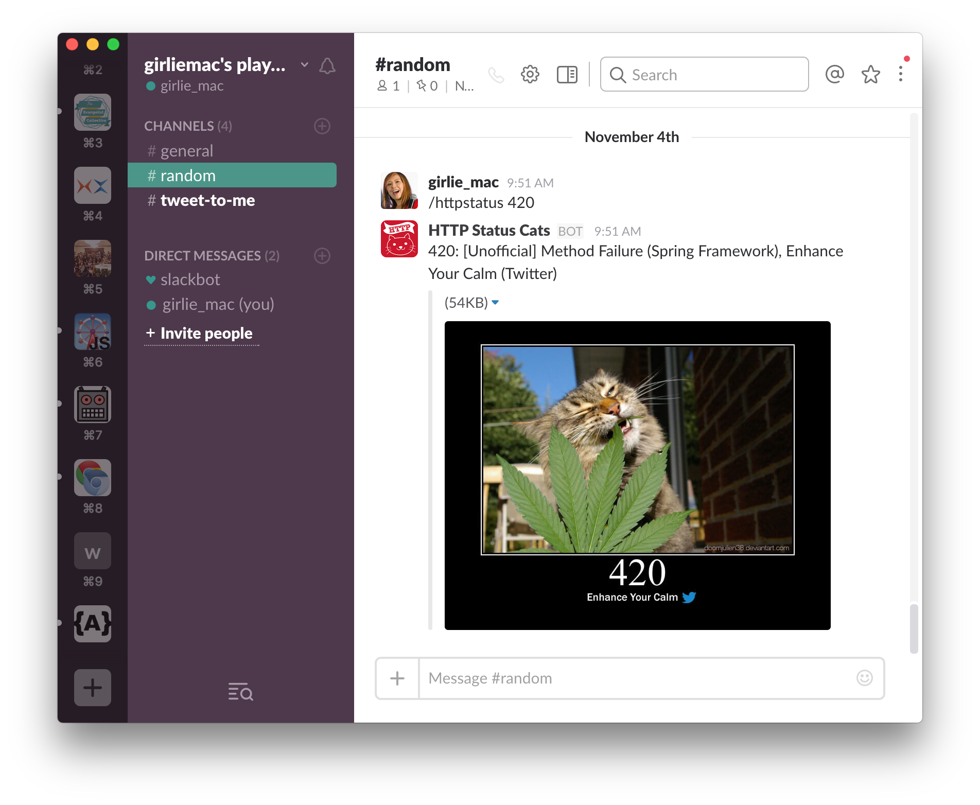 HTTP Status Cats for Slack gallery image