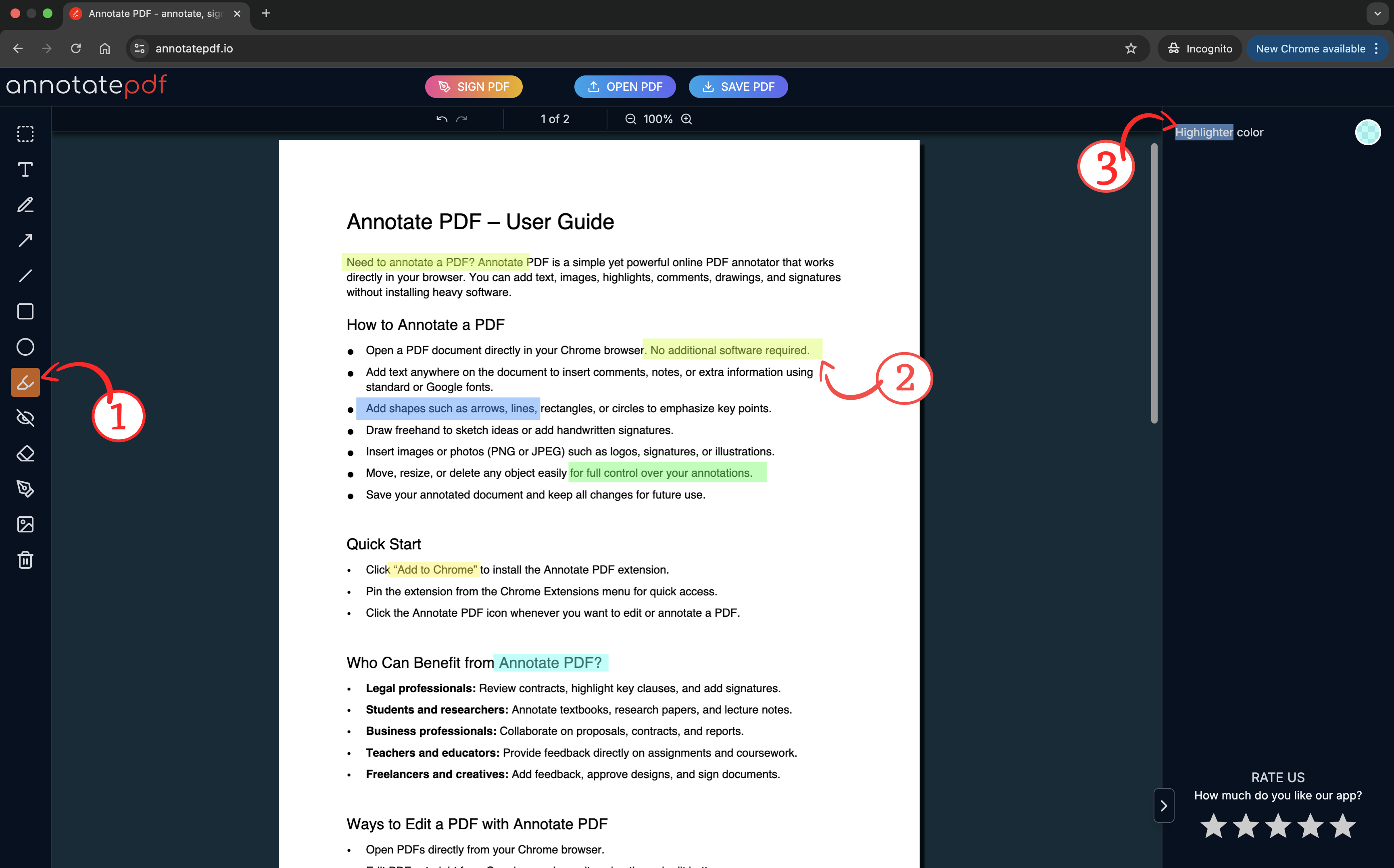 Annotate PDF gallery image