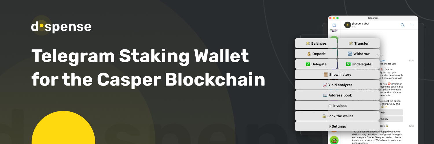 Media Dspense dompet - Urus, pegangan, tukar crypto anda dengan mudah melalui telegram 2