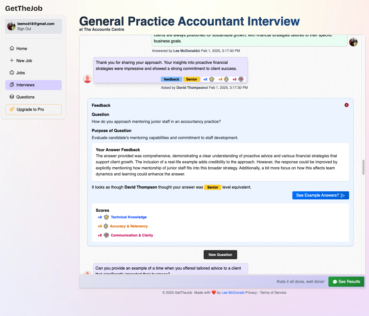 وسائط Getthejob - المقابلات الوهمية لإجراء مقابلة وظيفتك القادمة 4