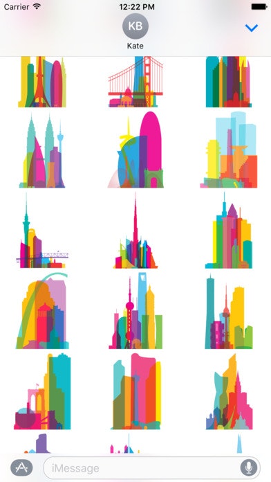 Cityscapes iMessage stickers gallery image