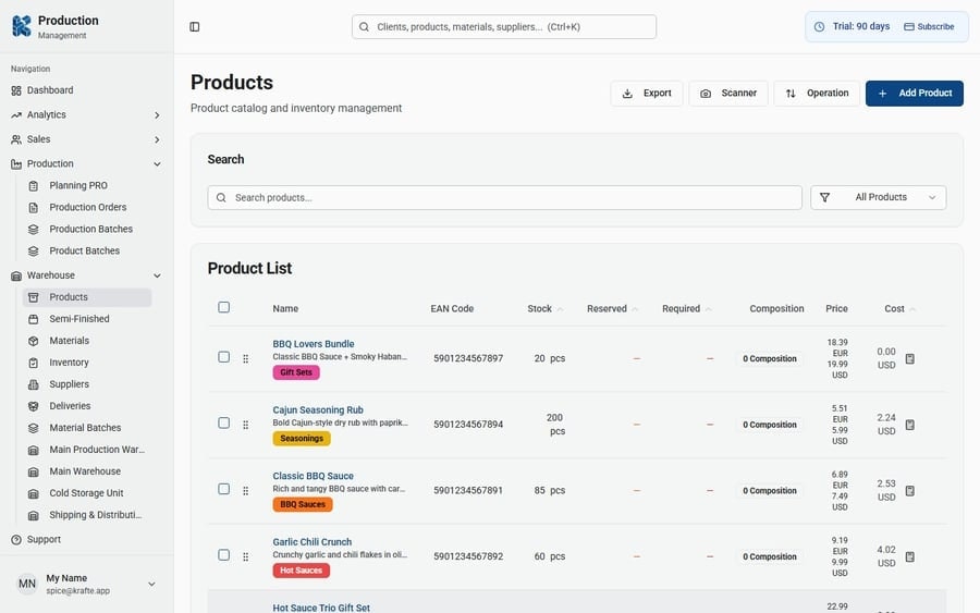 Krafte - Screenshot 3 showing product features and functionality