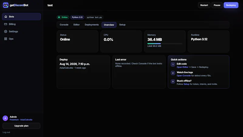 getDiscordBot screenshot 2