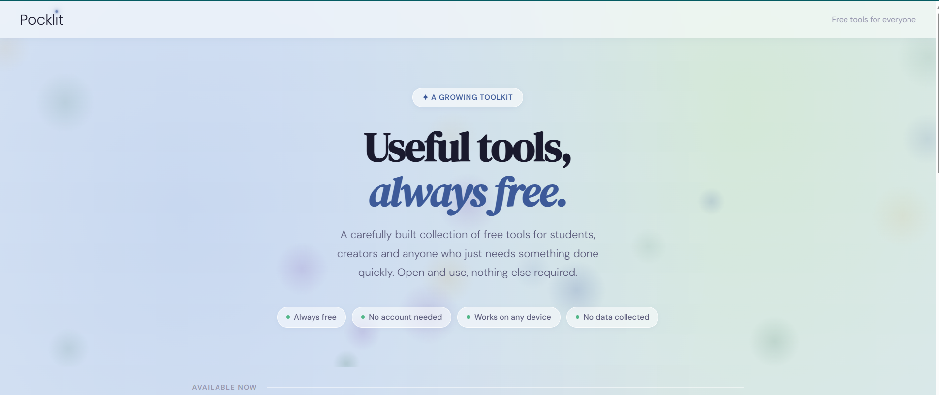 Pocklit - Main product screenshot demonstrating key features and user interface