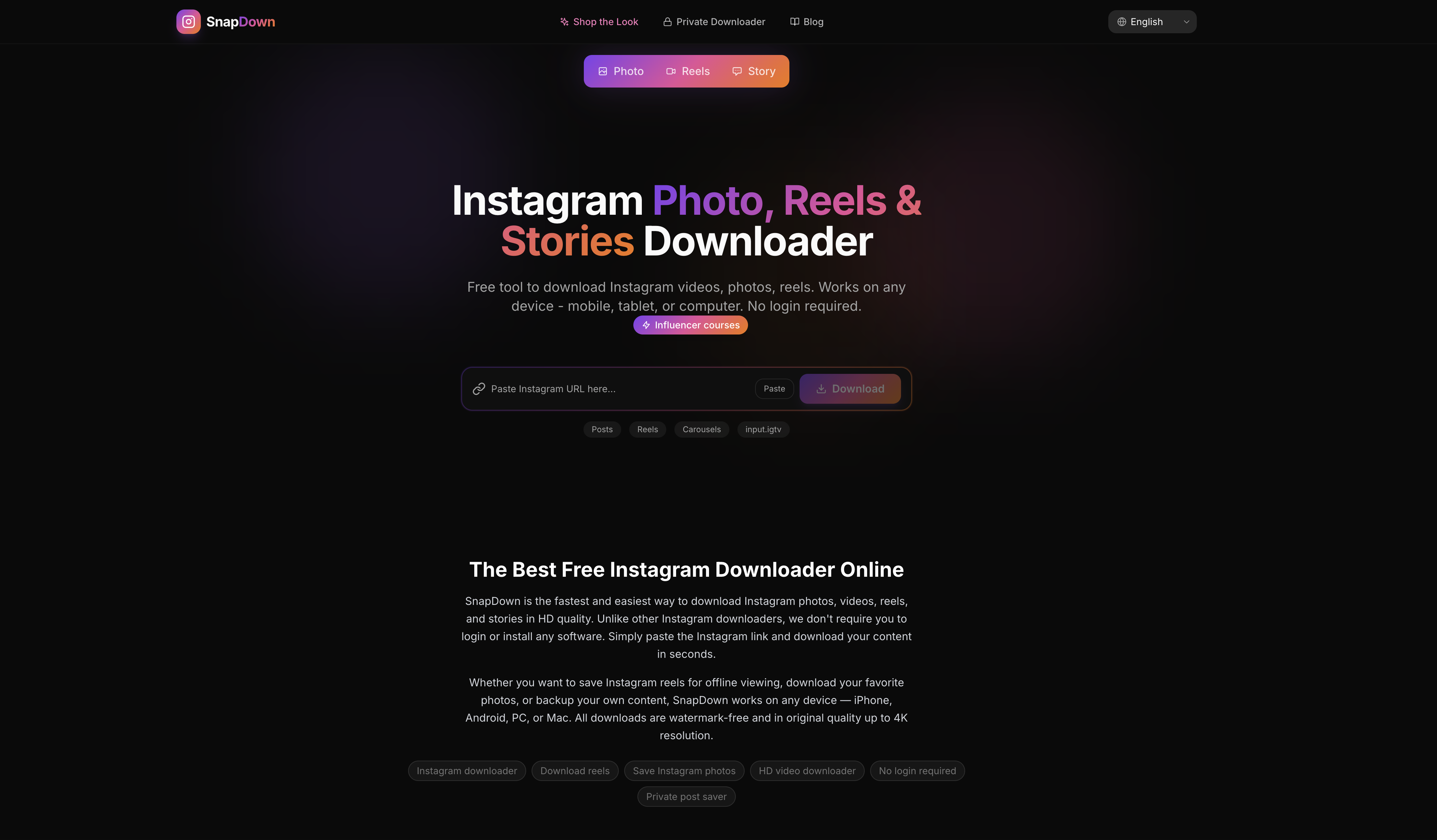 SnapDown - Screenshot 2 showing product features and functionality