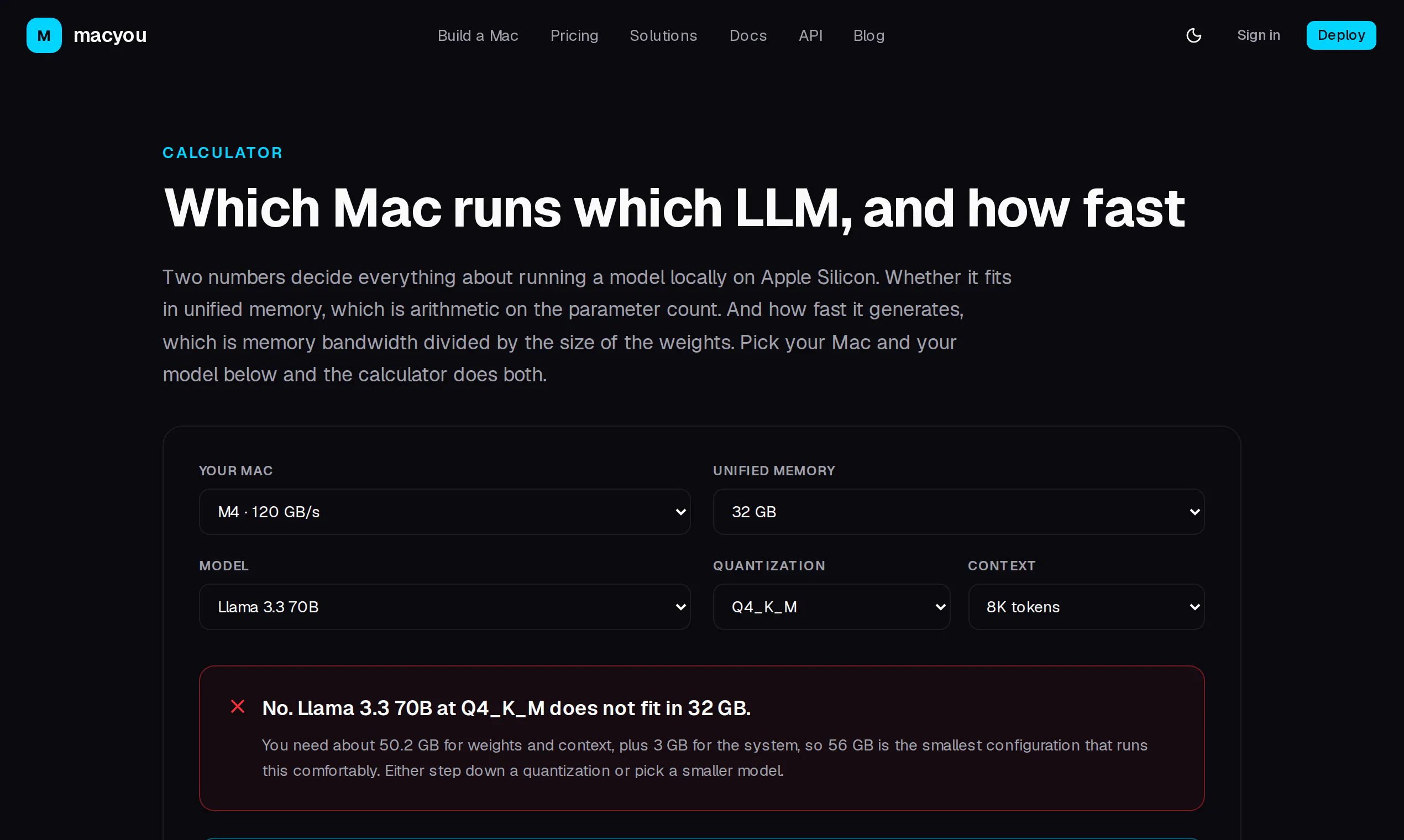 Mac LLM Calculator gallery image