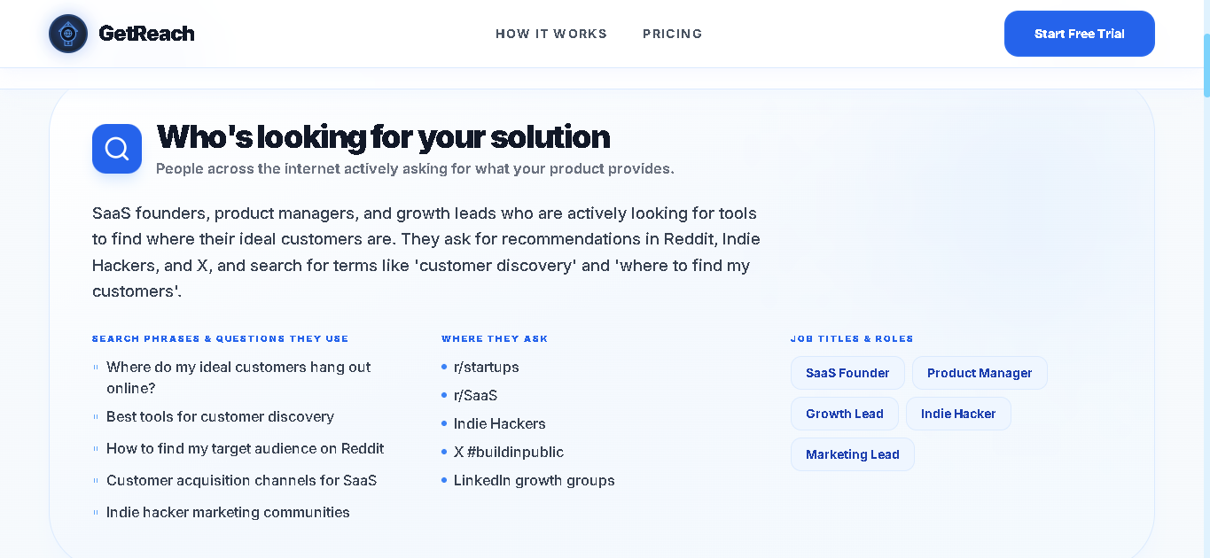 GetReach - Main product screenshot demonstrating key features and user interface