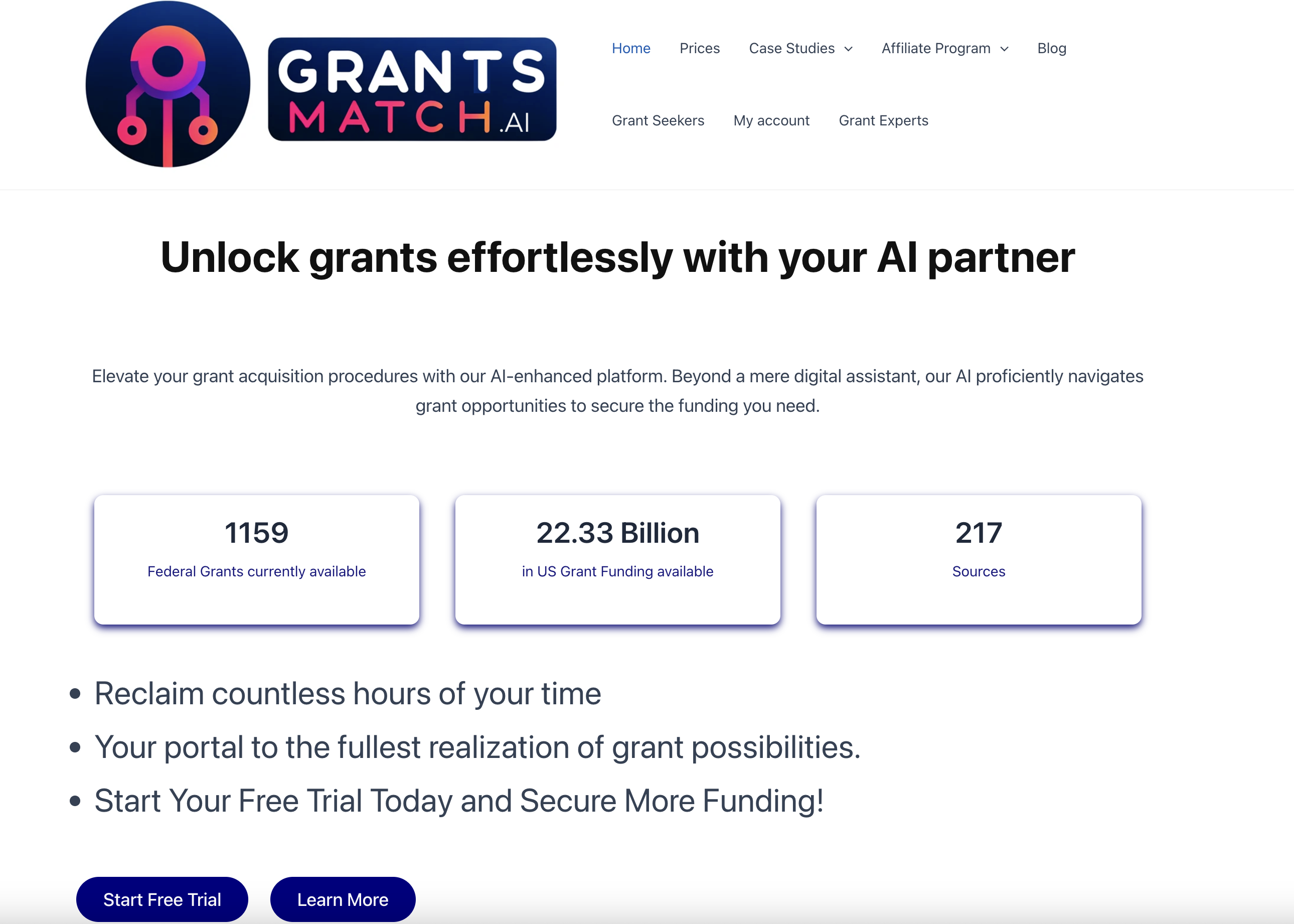 Grantsmatch.ai - วิธีที่ชาญฉลาดในการค้นหาและรักษาความปลอดภัย media 1