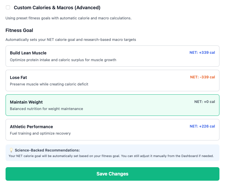 Free Calorie Track - Screenshot 4 showing product features and functionality