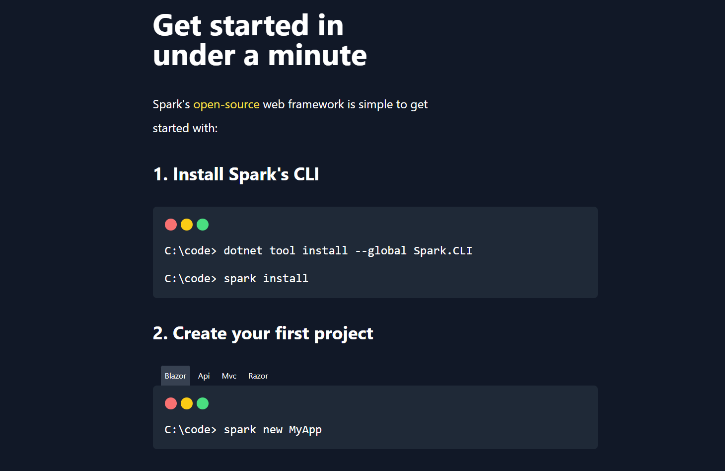 Spark.NET - 제조업체를위한 .NET 웹 프레임 워크 미디어 3