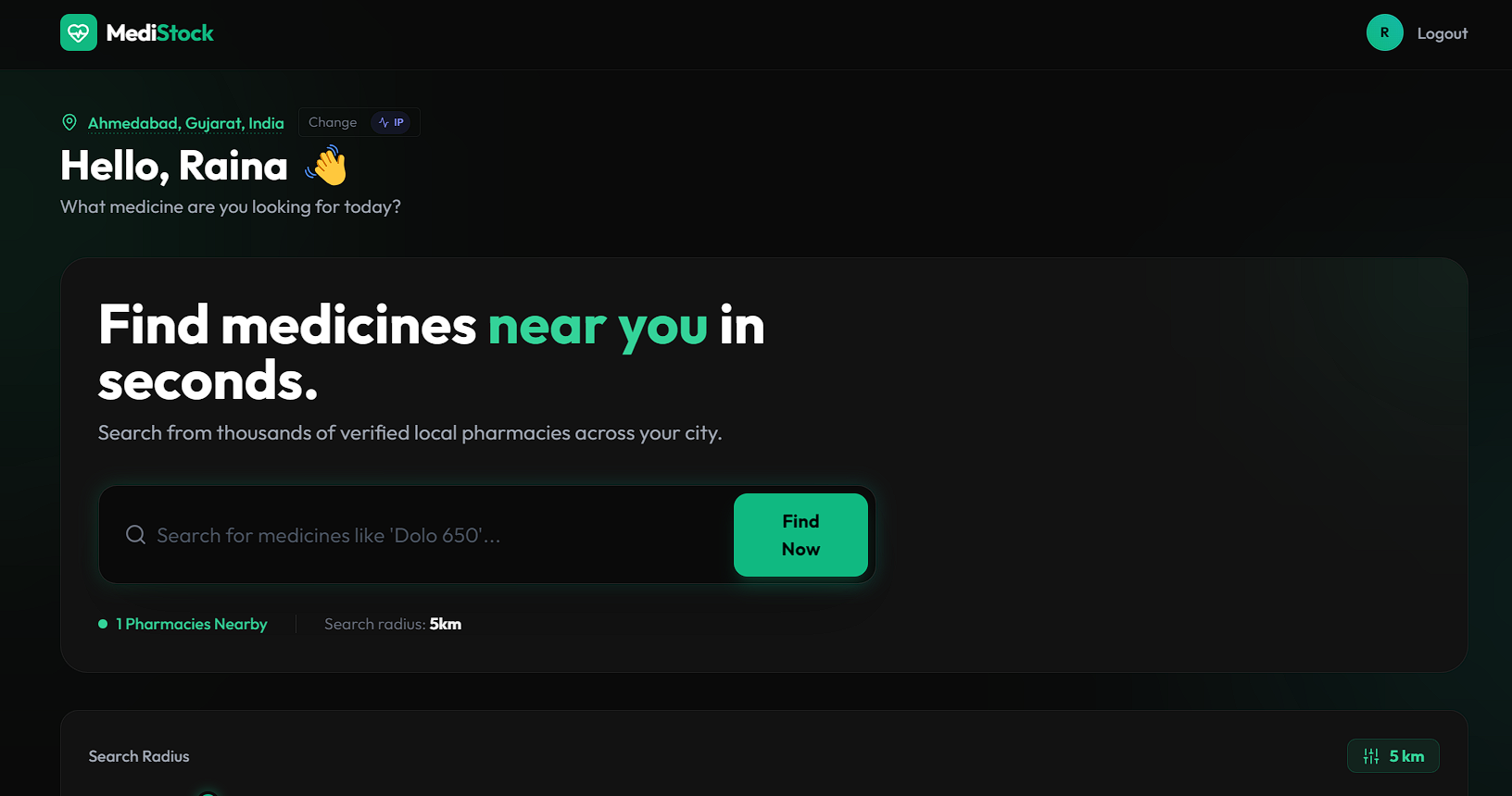 MediLocate - Screenshot 4 showing product features and functionality