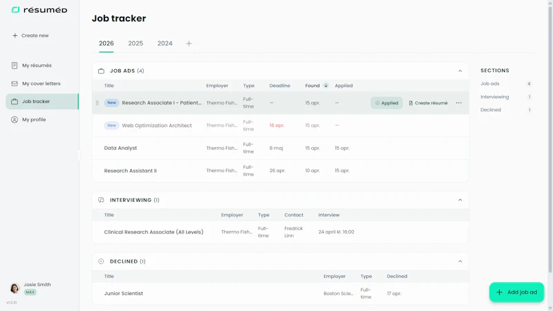 Résuméd Free CV Creator screenshot 4