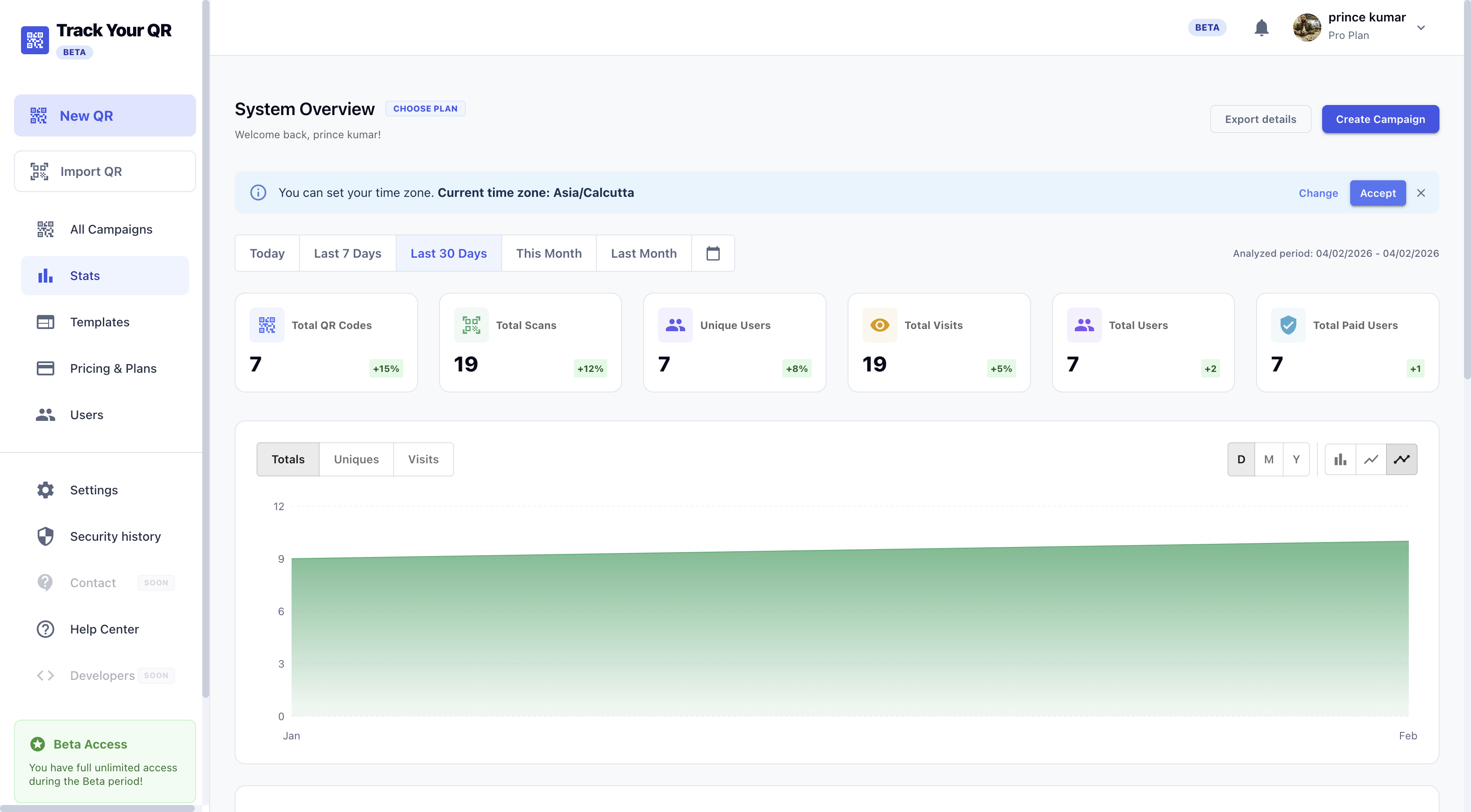 Track Your QR - Main product screenshot demonstrating key features and user interface