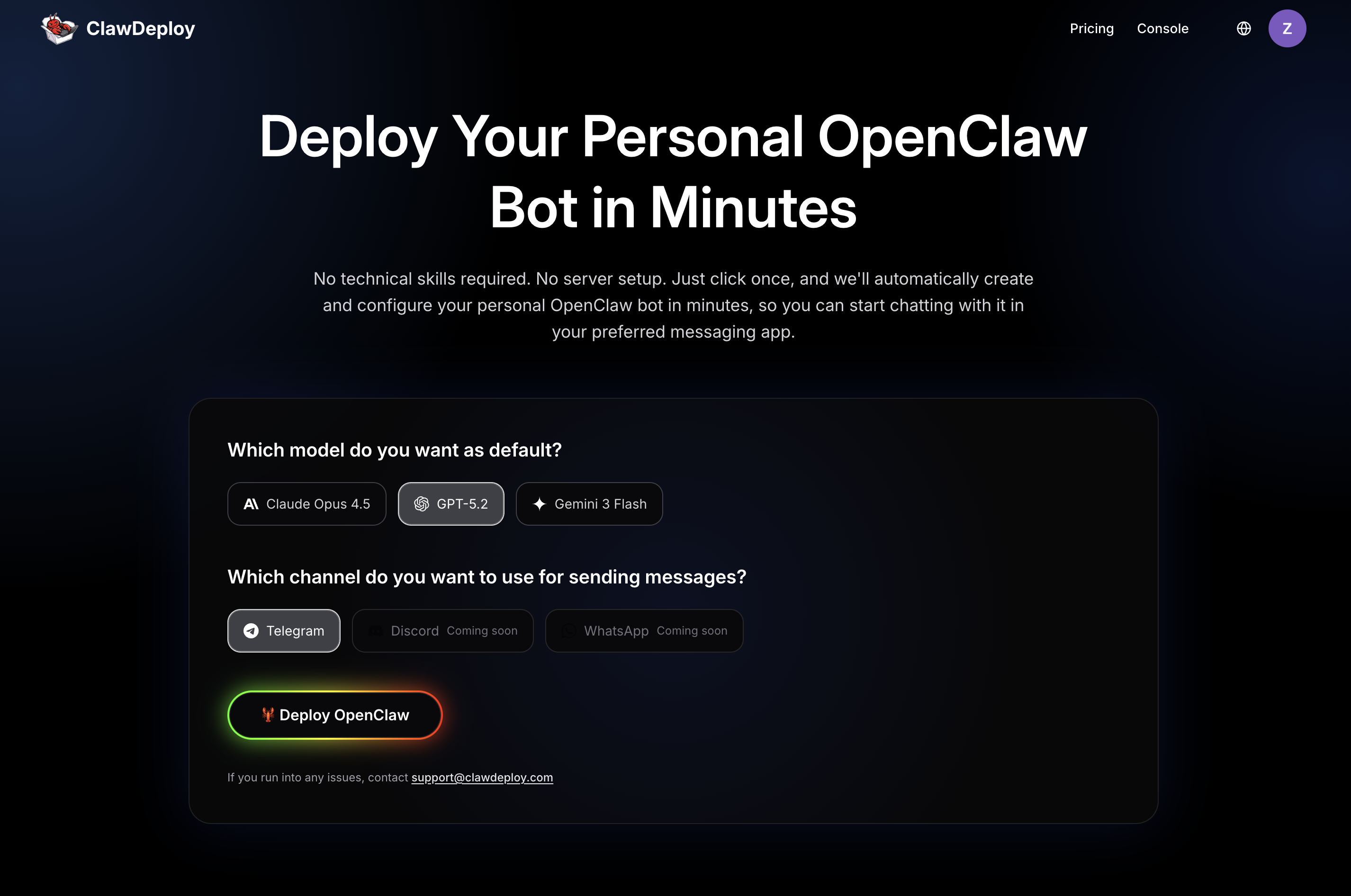 ClawDeploy gallery image