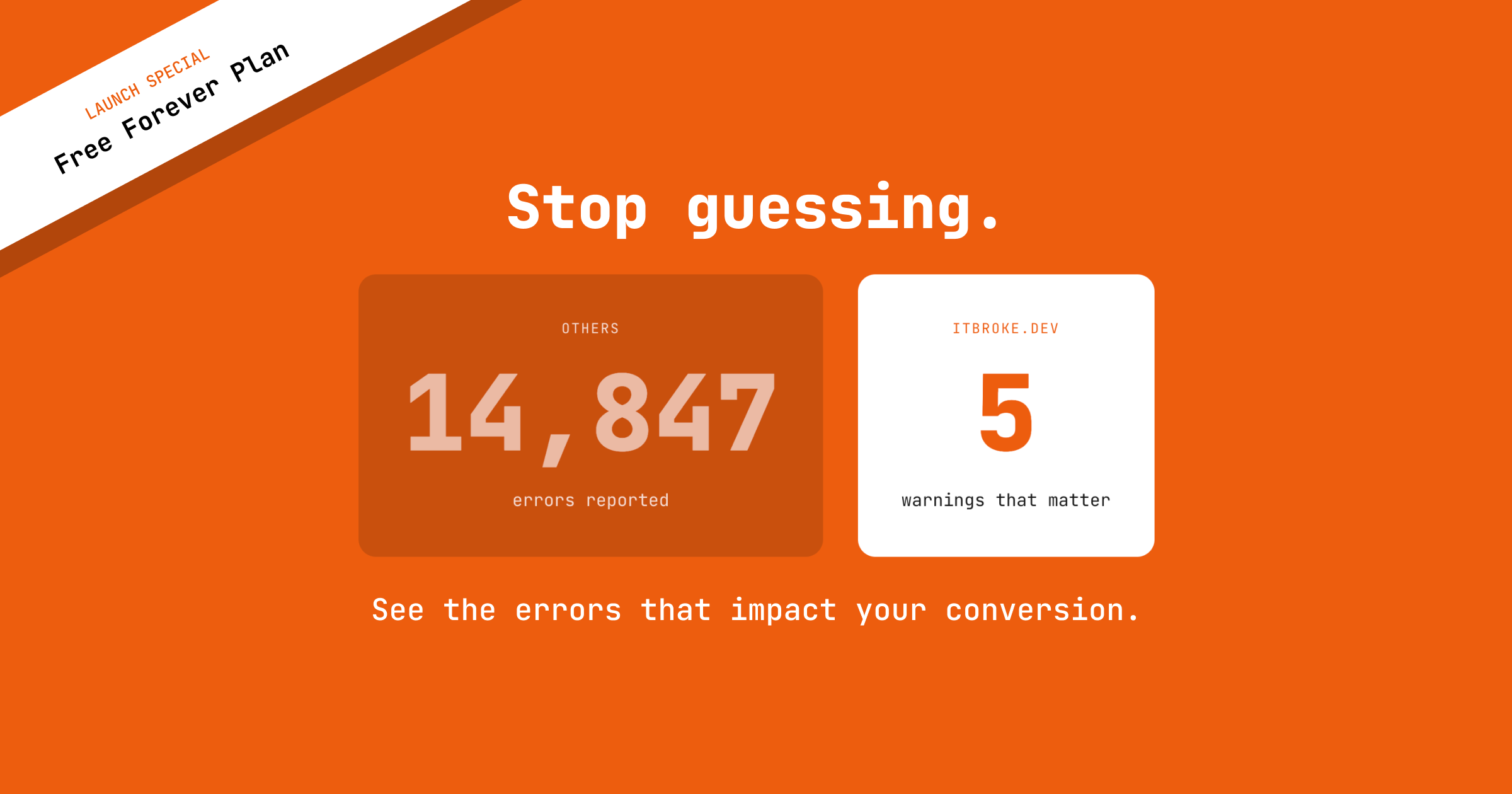 itbroke.dev - Main product screenshot demonstrating key features and user interface