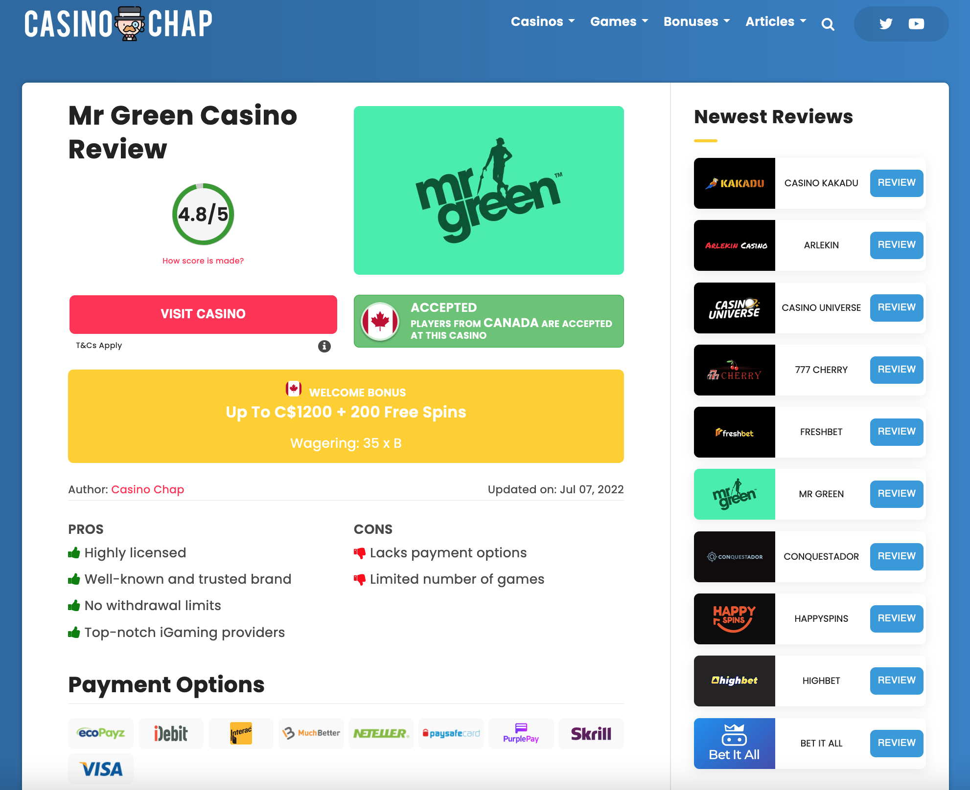 Casinochap.com - Sadece başka bir casino inceleme sitesi, ama dürüst medya 2