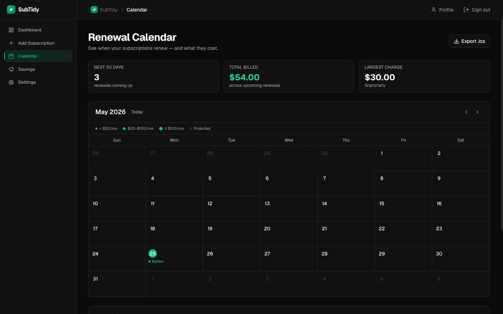 SubTidy screenshot 4