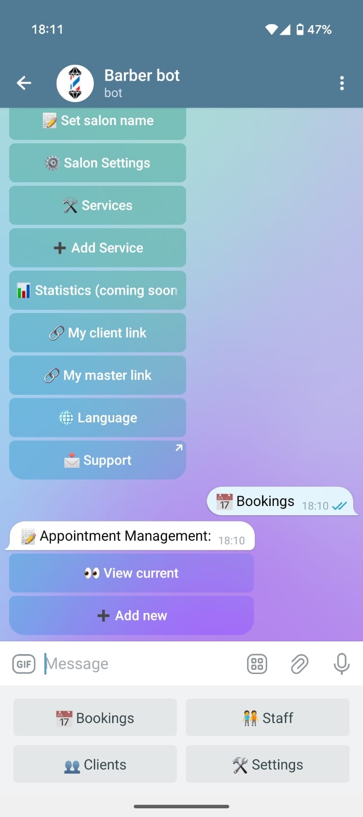 Zapas Bot - Reserva de cliente simple a través de Telegram.Sin aplicaciones, sin CRM. media 2