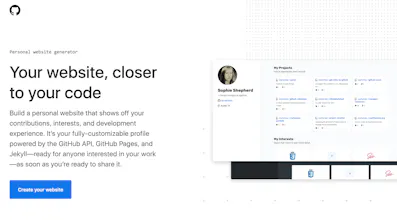 GitHub Personal Website Generator gallery image