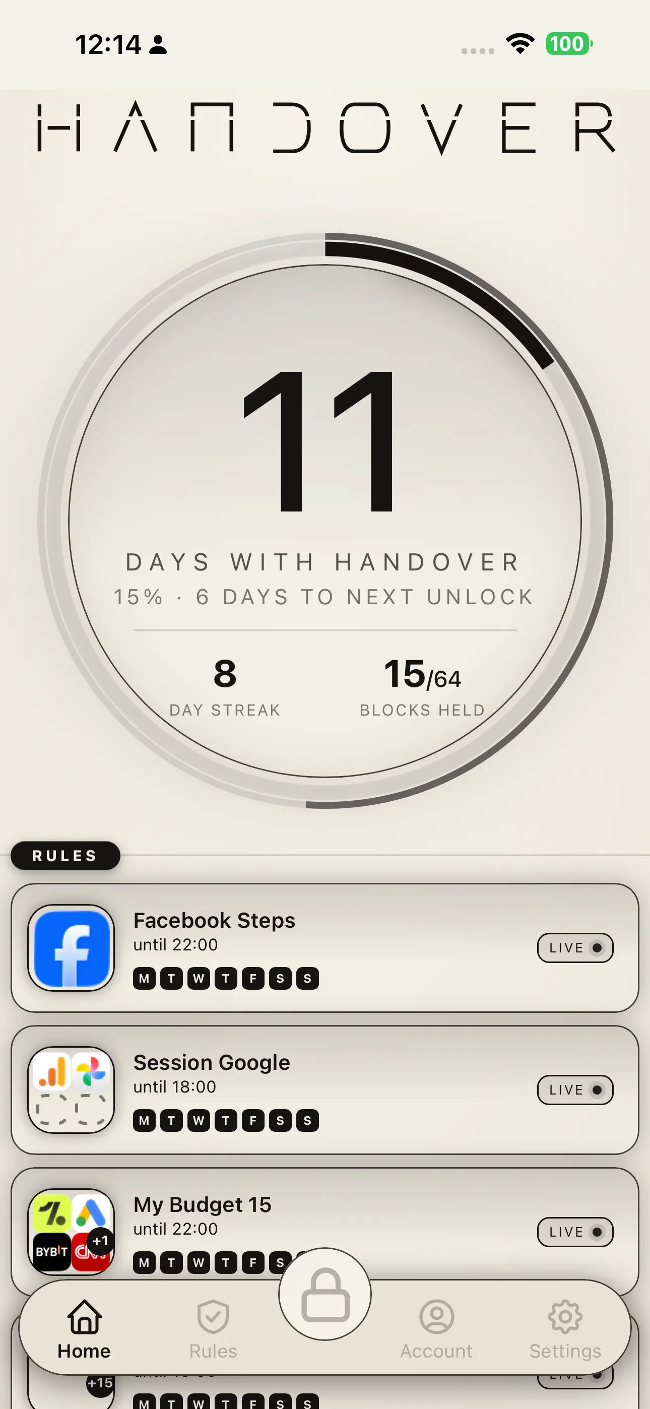 Handover screenshot