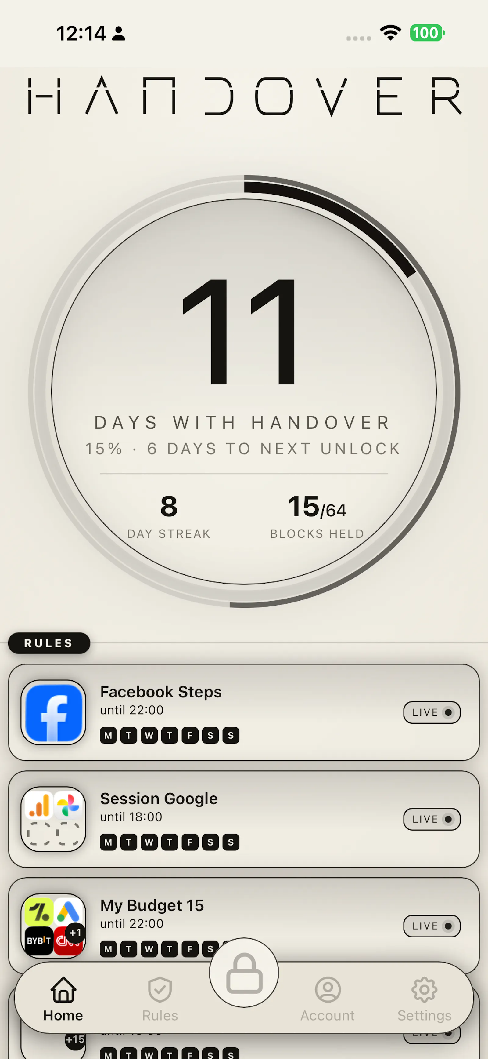 Handover screenshot 1