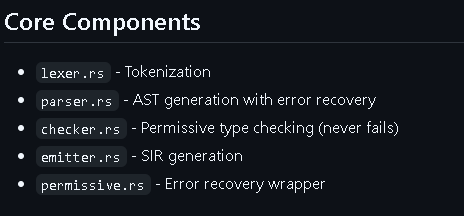 TypeScript rust compiler W SIR runtime