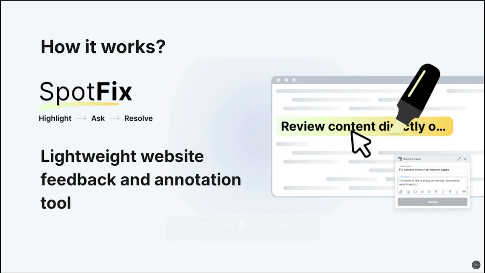 Spotfix screenshot 1 (video preview)