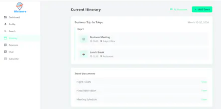 Bleisure.AI Business Traveler assistant gallery image