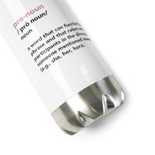 Pronoun Water Bottles gallery image