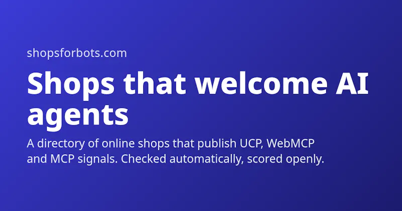 ShopsForBots screenshot 1