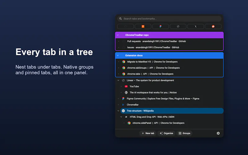 ChromeTreeBar screenshot 2