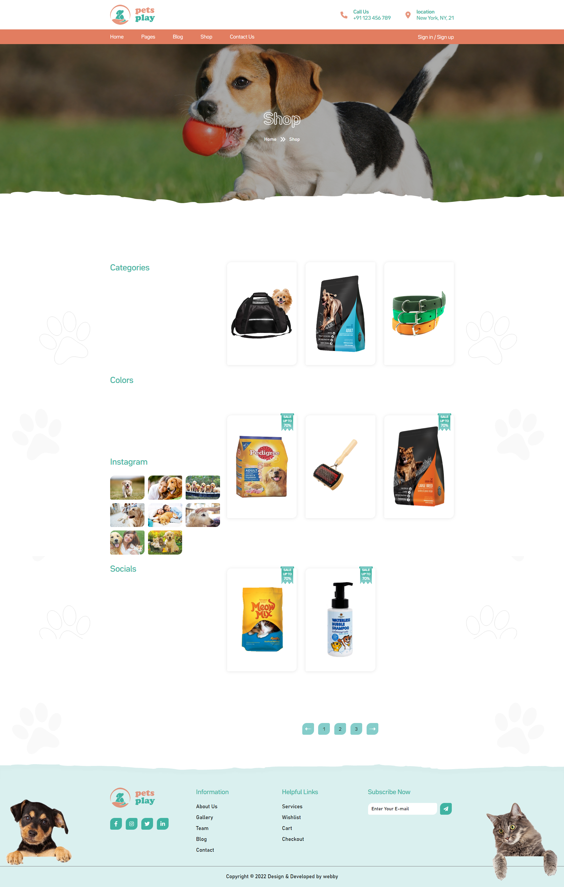 Pet Shop Website Template gallery image