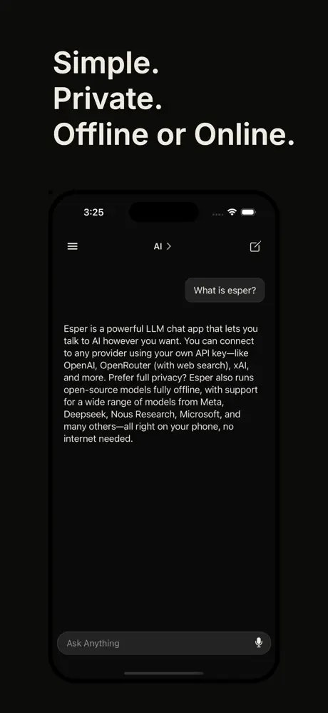 esper - Offline & Private AI for iOS media 2