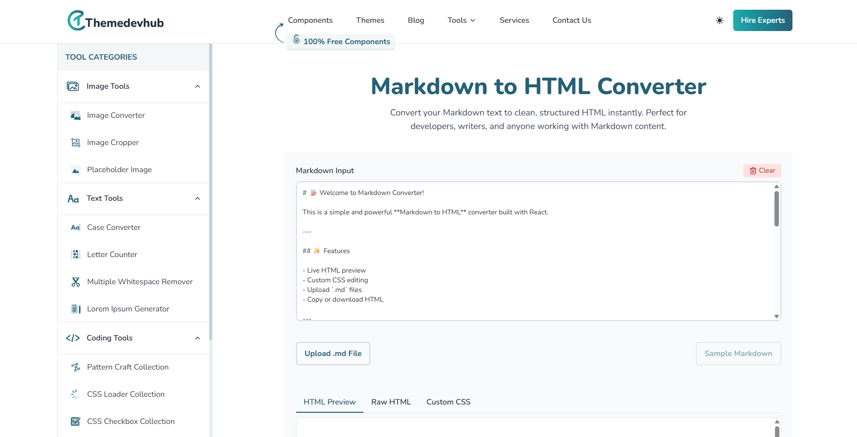 HTML Dönüştürücüsüne Markdown - Hızlı ve Ücretsiz medya 1