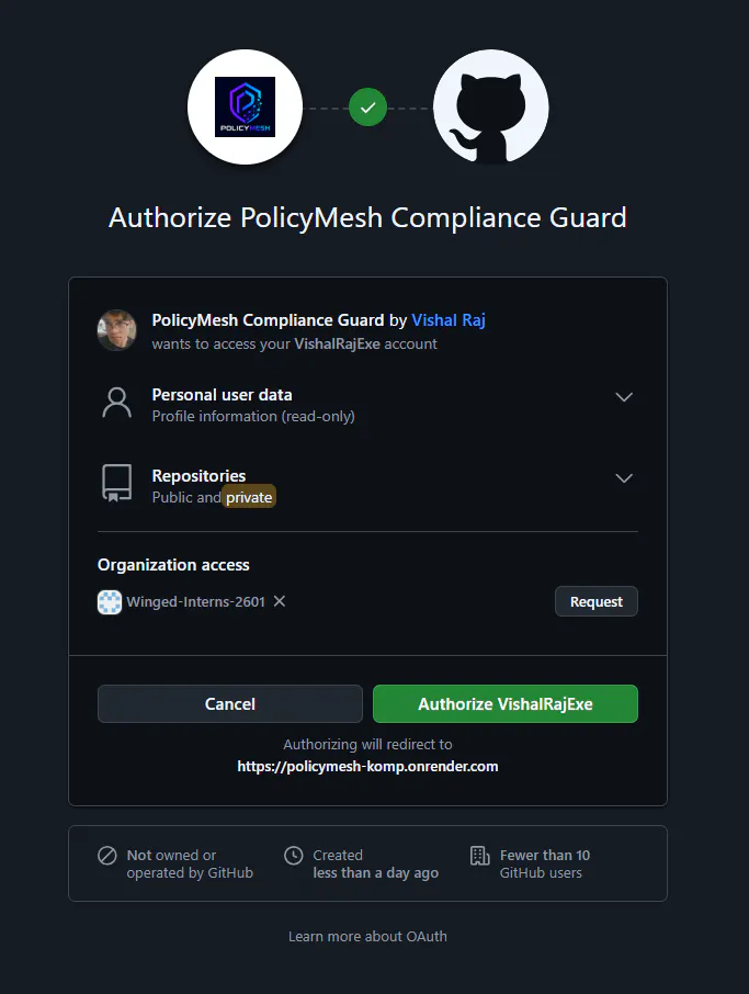 PolicyMesh — Govern. Enforce. Trust. gallery image