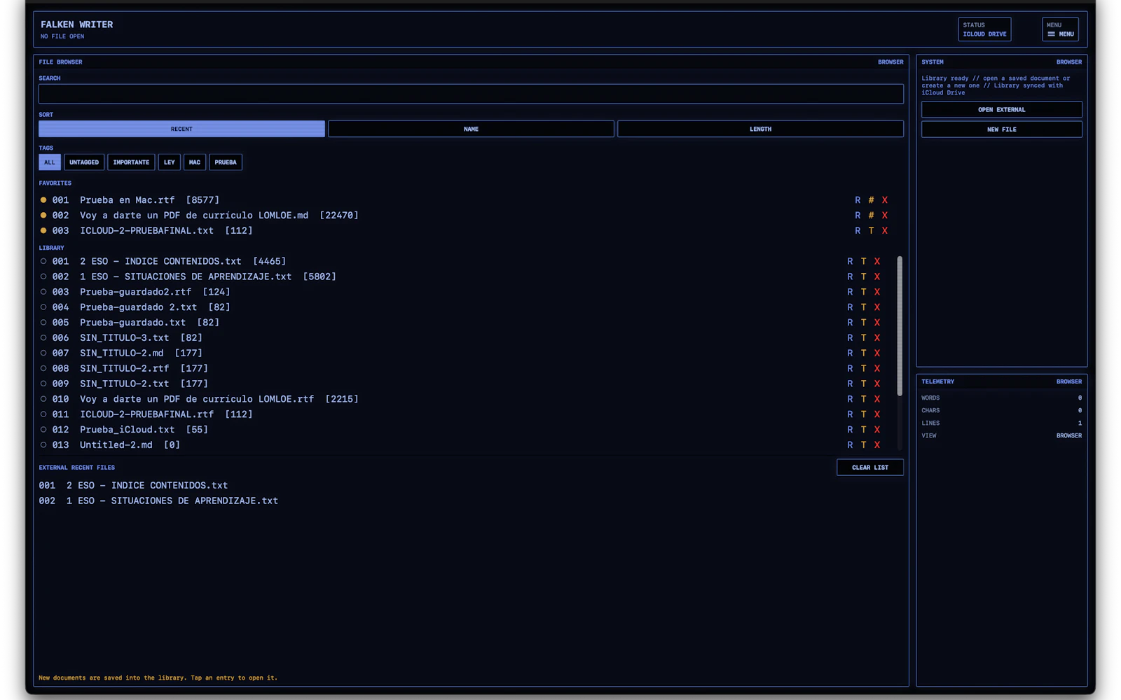 Falken Writer screenshot 6