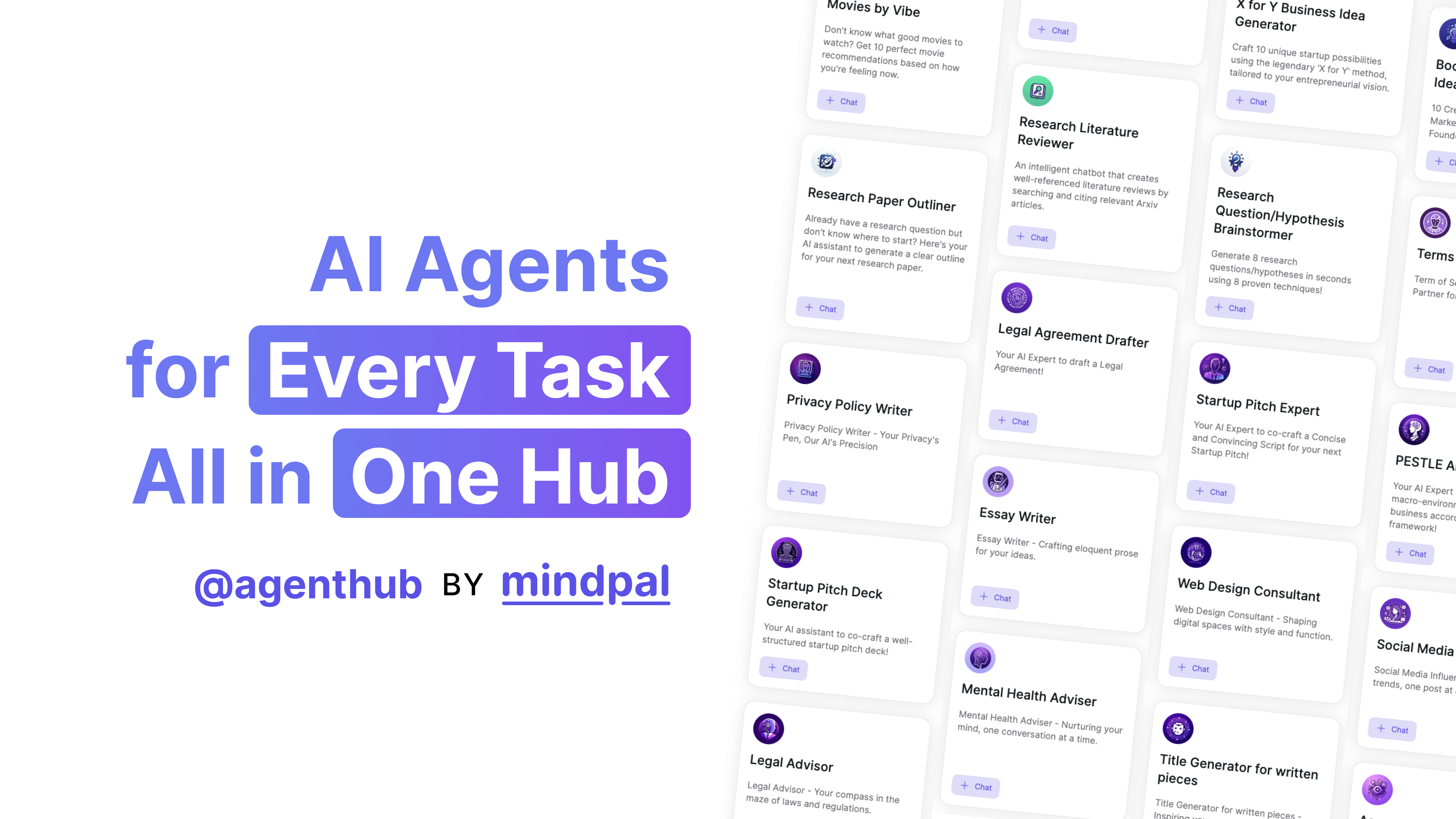 startuptile The Agent Hub-AI agents for every task all in one hub