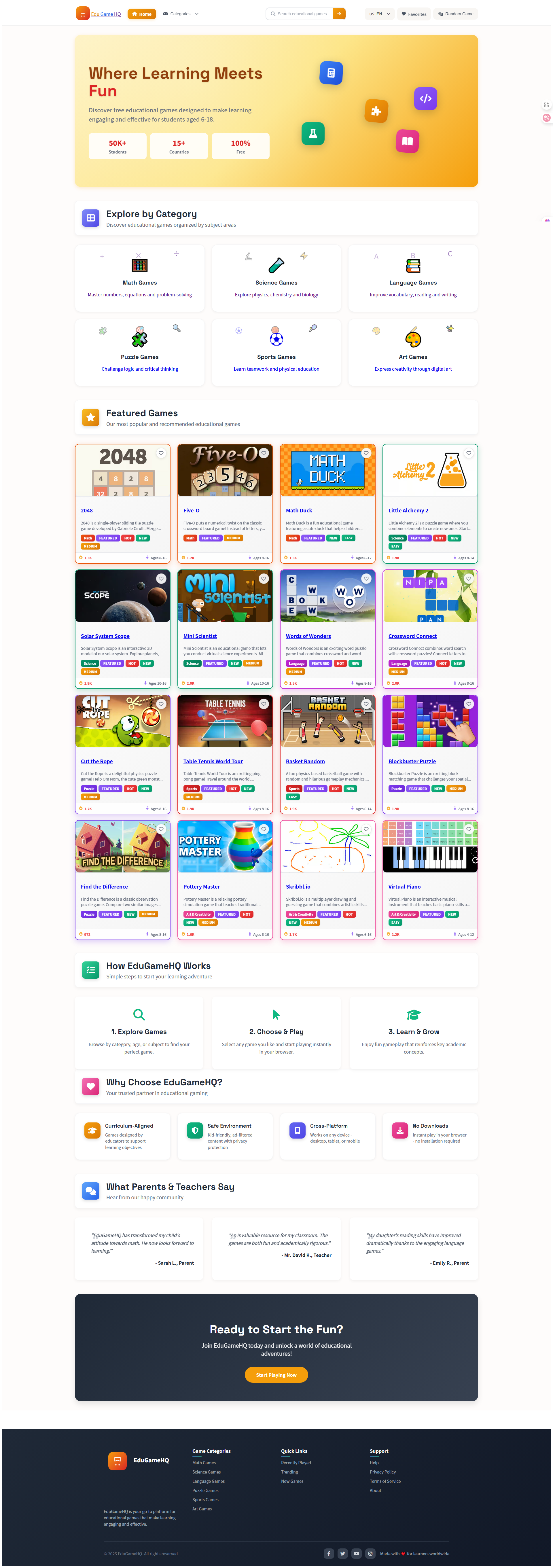 Edugamehq - 6-18 yaş arası çocuklar için ücretsiz eğitim oyunları medya 1