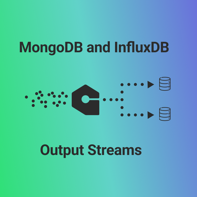 MongoDB और InfluxDB आउटपुट स्ट्रीम