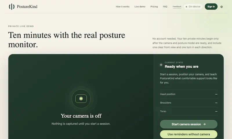 PostureKind screenshot 2