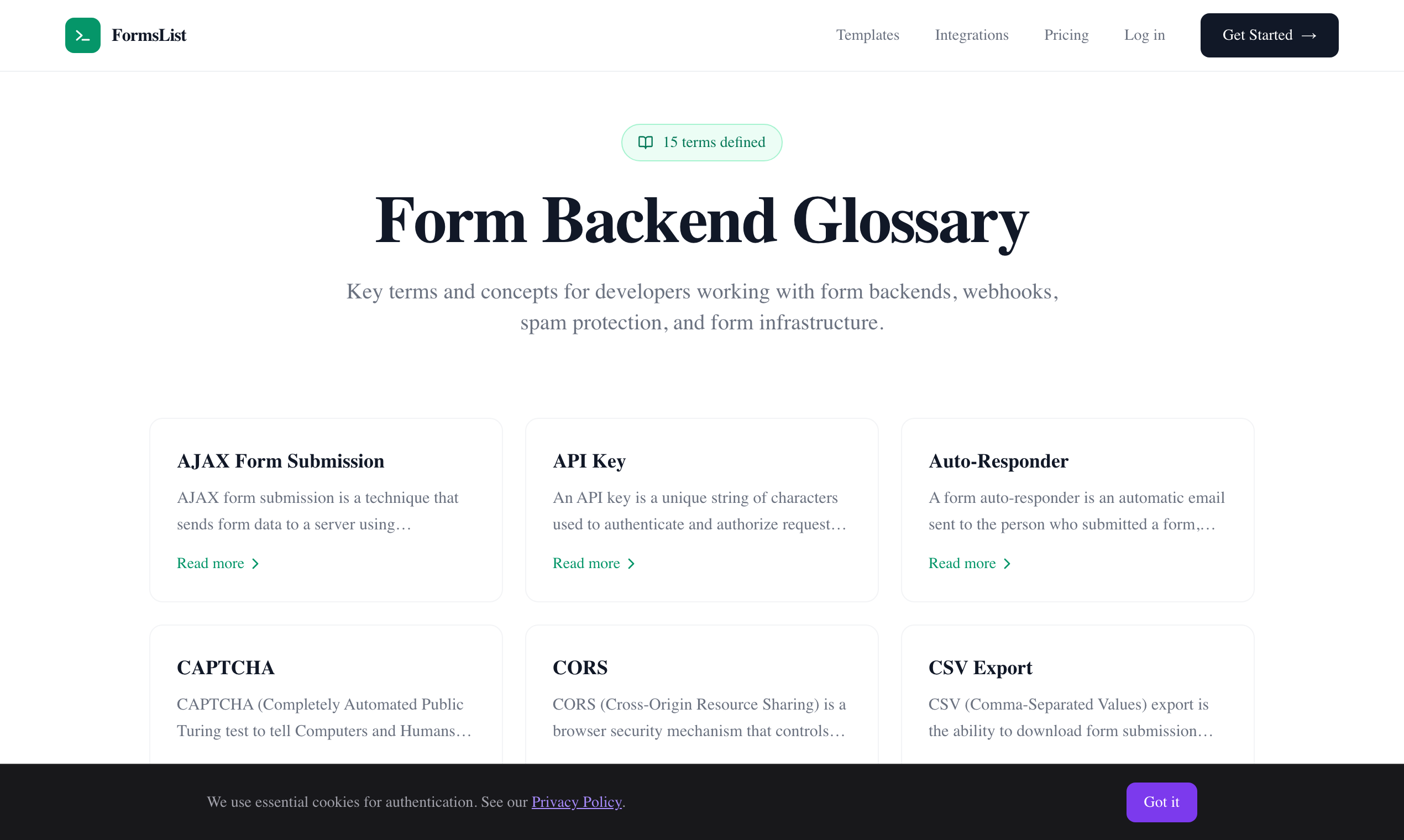 FormsList gallery image