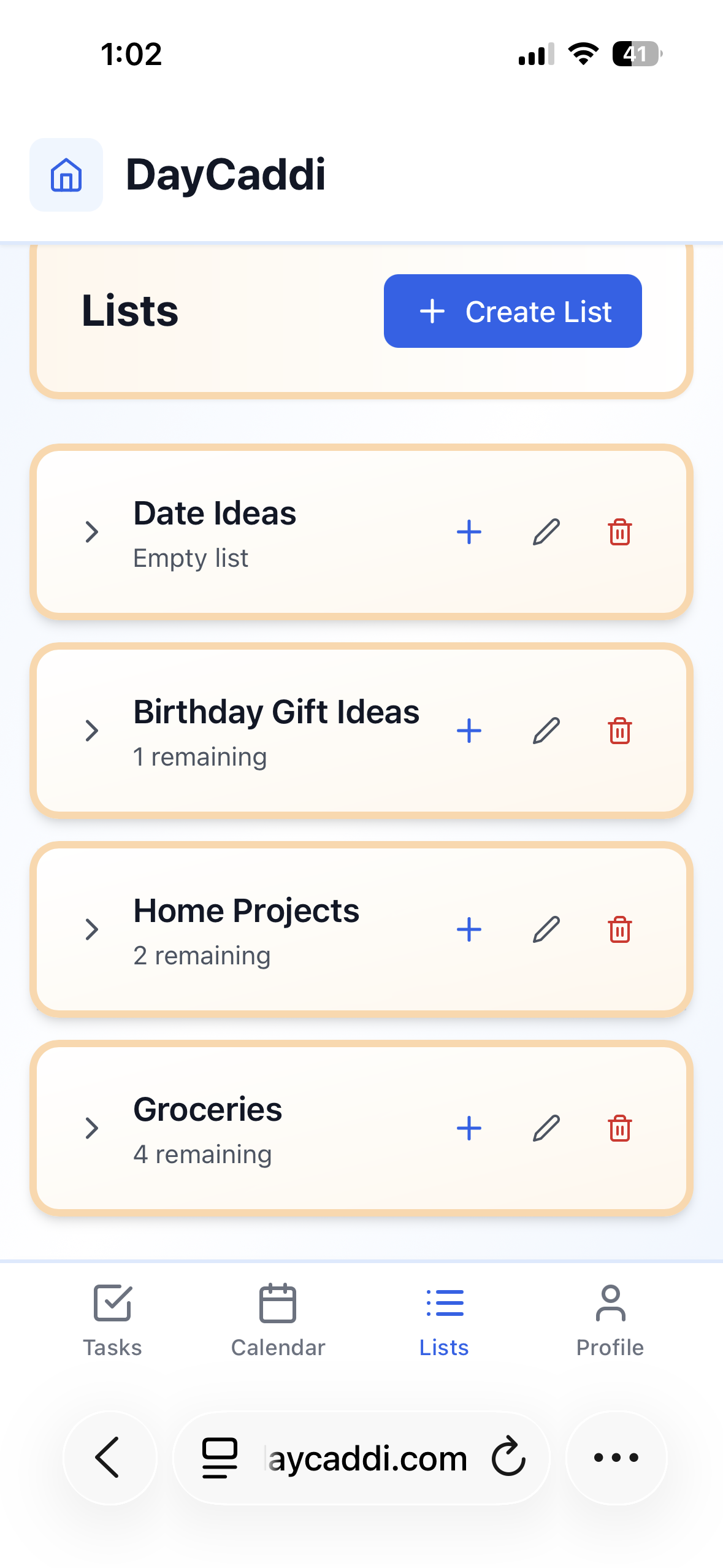 DayCaddi Now Available - Screenshot 3 showing product features and functionality