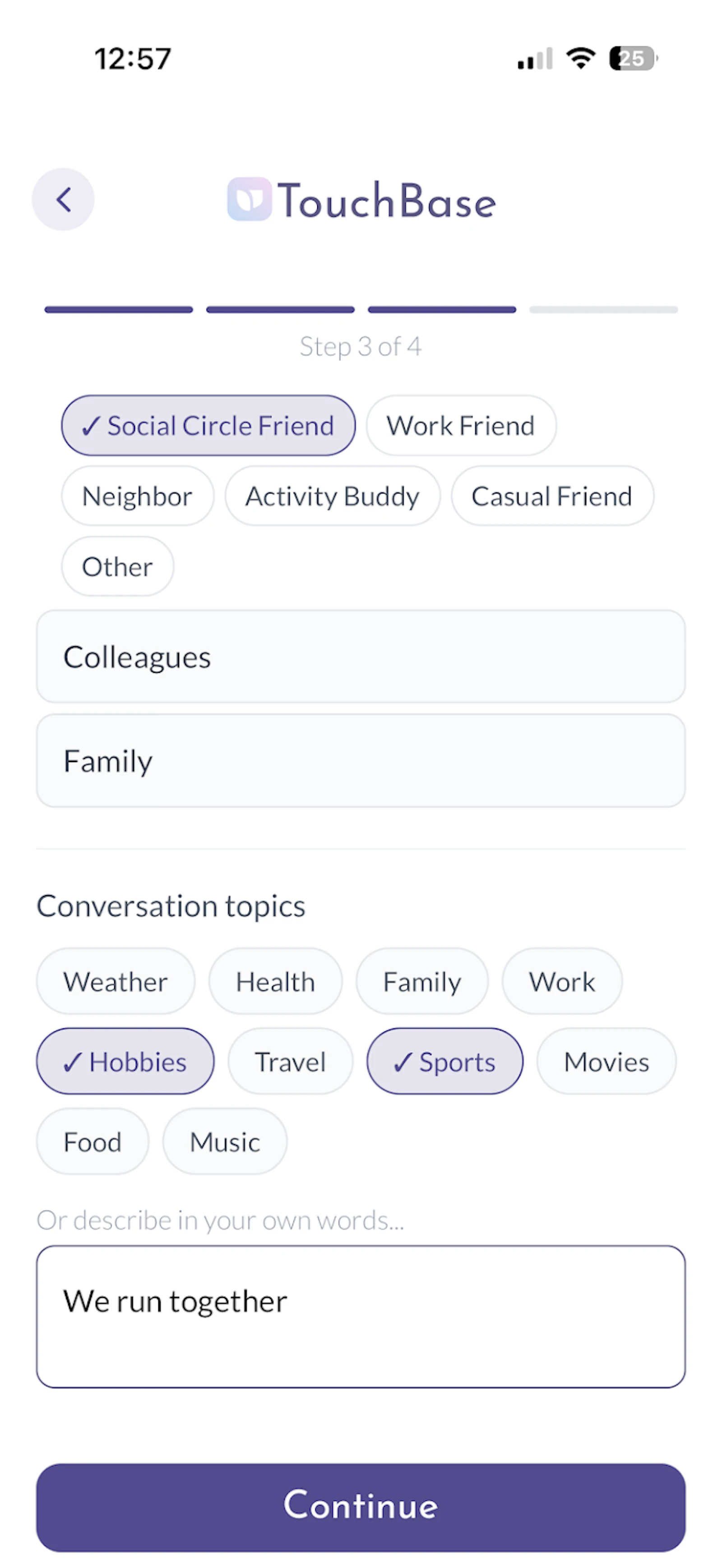 TouchBase screenshot 3