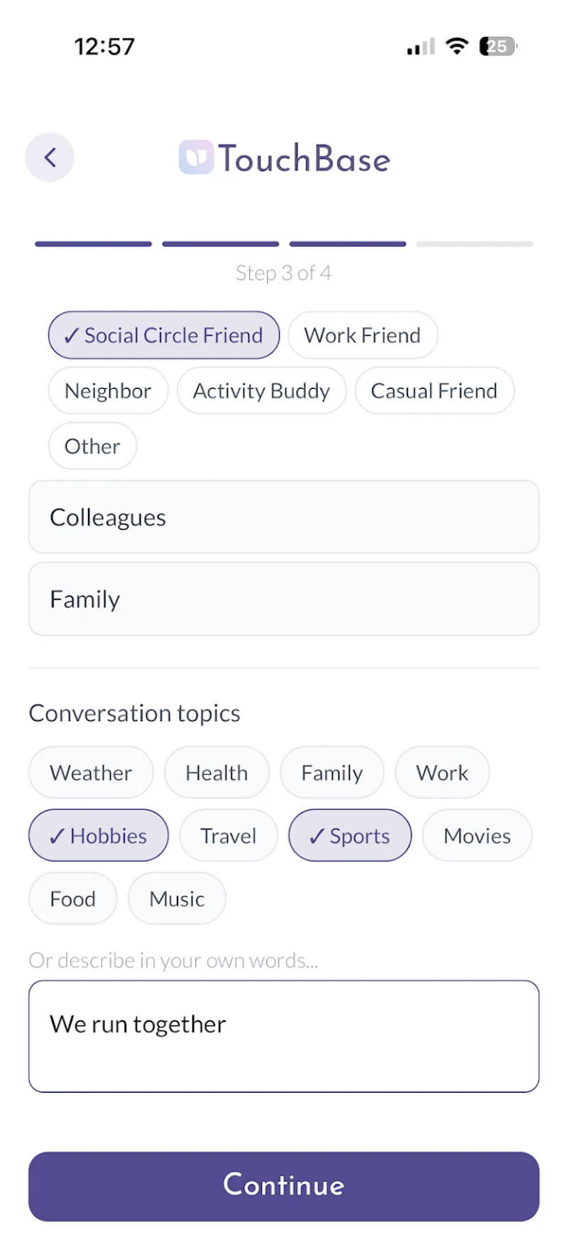 TouchBase screenshot 3