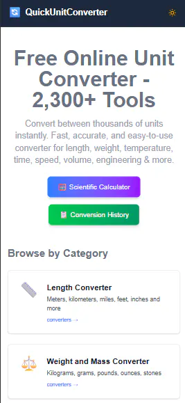QuickUnitConverter のプロダクトバナー
