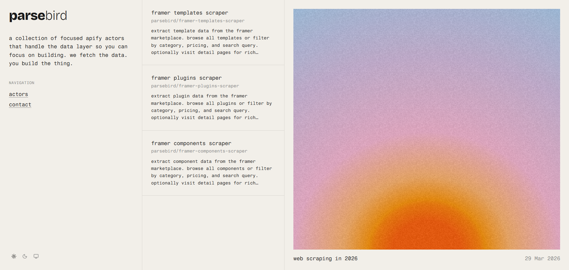 ParseBird — Web Scraping Layers for AI gallery image