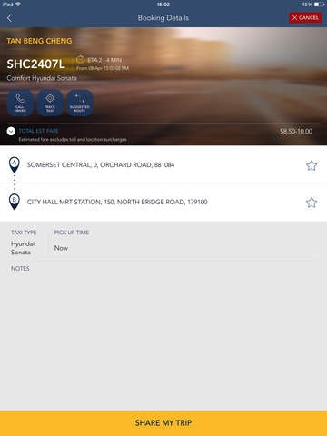 Comfort Delgro taxi booking app gallery image