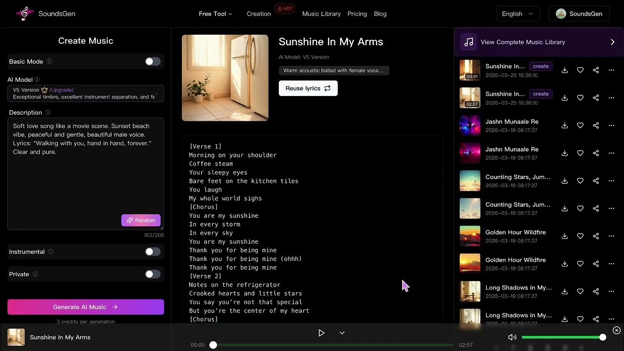 SoundsGen - AI Music Generator gallery image