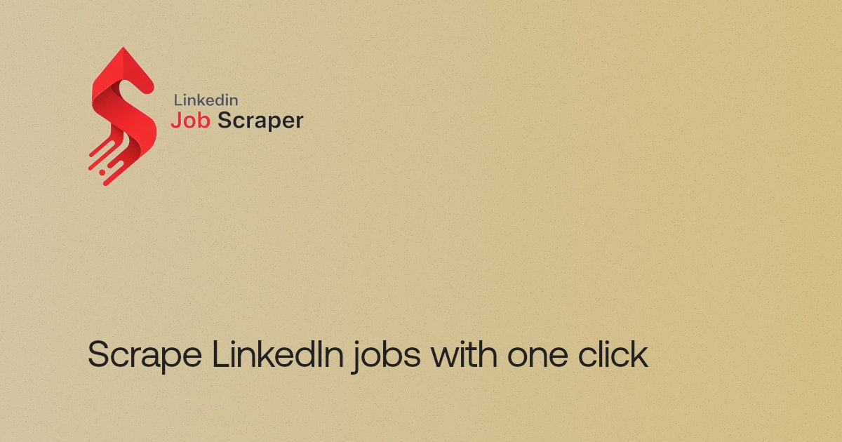LinkedIn Jobs Scraper - Main screenshot showing features and interface