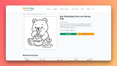 Bold and Easy Coloring Pages gallery image